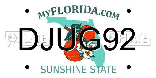 DJUG92 Florida License Plate