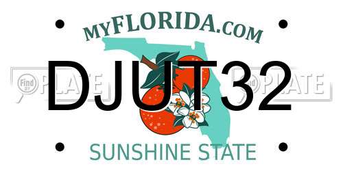 DJUT32 Florida License Plate