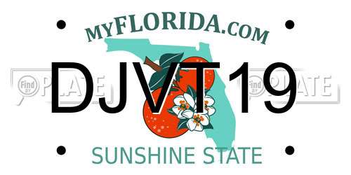 DJVT19 Florida License Plate