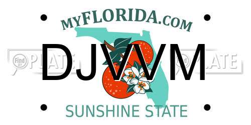 DJVVM Florida License Plate