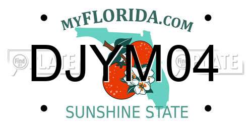 DJYM04 Florida License Plate