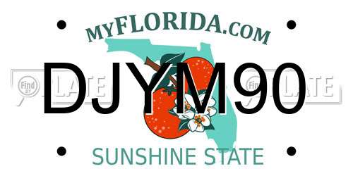 DJYM90 Florida License Plate