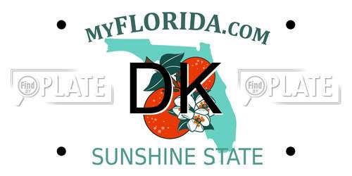 DK Florida License Plate