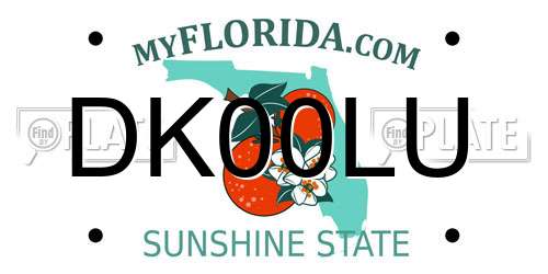 DK00LU Florida License Plate