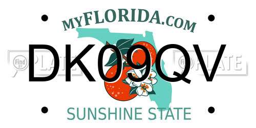 DK09QV Florida License Plate