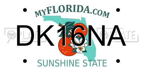 DK16NA Florida License Plate