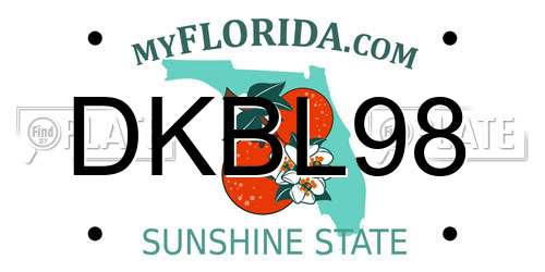 DKBL98 Florida License Plate