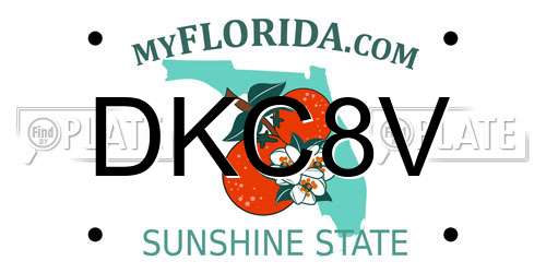 DKC8V Florida License Plate