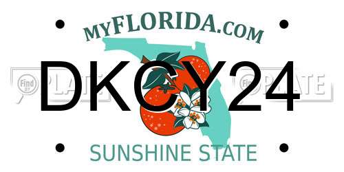 DKCY24 Florida License Plate