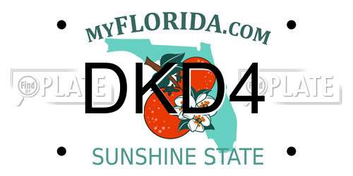 DKD4 Florida License Plate