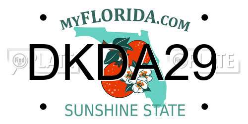 DKDA29 Florida License Plate