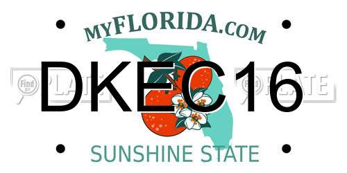 DKEC16 Florida License Plate