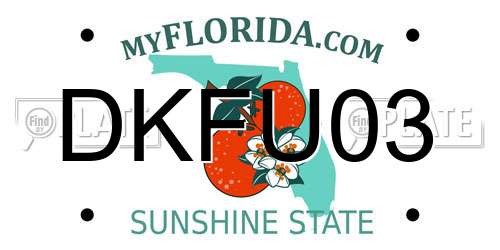 DKFU03 Florida License Plate