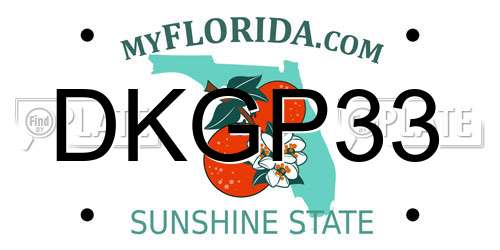 DKGP33 Florida License Plate