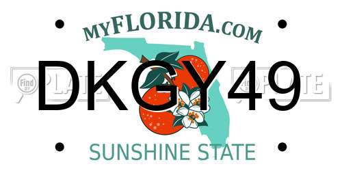 DKGY49 Florida License Plate