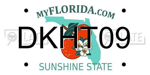 DKHT09 Florida License Plate