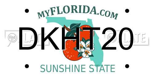 DKHT20 Florida License Plate