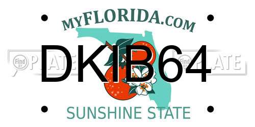 DKIB64 Florida License Plate