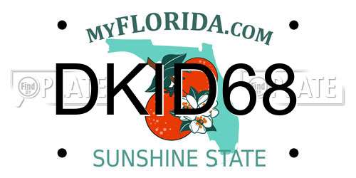 DKID68 Florida License Plate