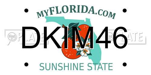 DKIM46 Florida License Plate