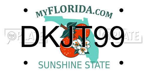 DKJT99 Florida License Plate
