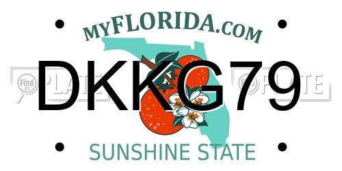 DKKG79 Florida License Plate