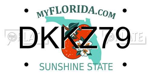 DKKZ79 Florida License Plate