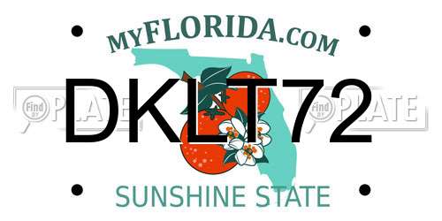 DKLT72 Florida License Plate