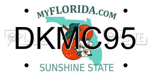 DKMC95 Florida License Plate