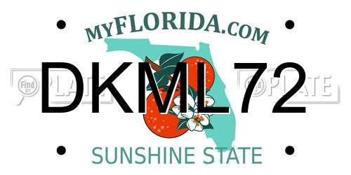 DKML72 Florida License Plate
