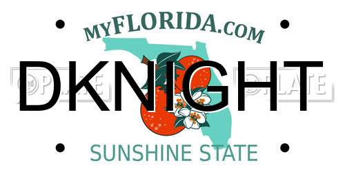 DKNIGHT Florida License Plate
