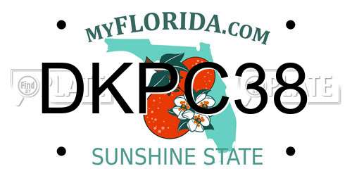DKPC38 Florida License Plate