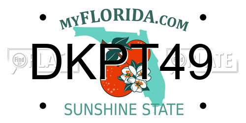 DKPT49 Florida License Plate