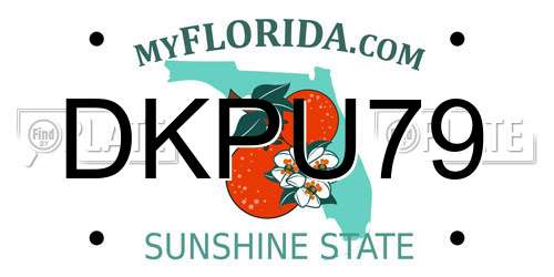 DKPU79 Florida License Plate