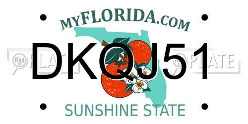 DKQJ51 Florida License Plate