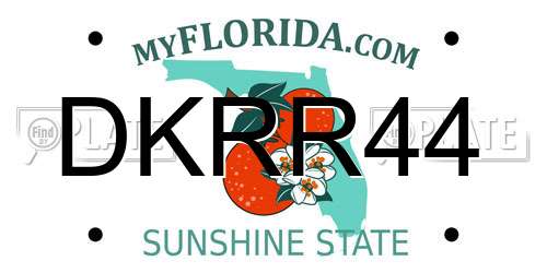 DKRR44 Florida License Plate