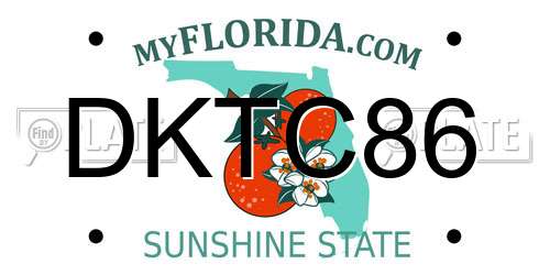 DKTC86 Florida License Plate