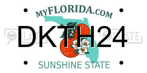 DKTH24 Florida License Plate
