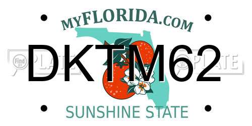 DKTM62 Florida License Plate