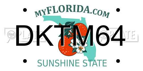 DKTM64 Florida License Plate
