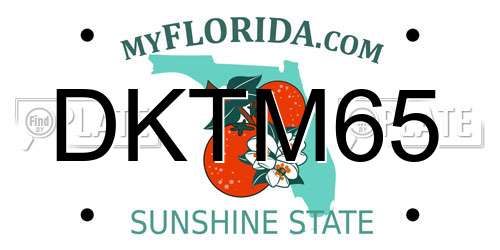 DKTM65 Florida License Plate