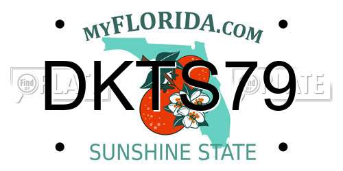 DKTS79 Florida License Plate