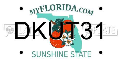 DKUT31 Florida License Plate