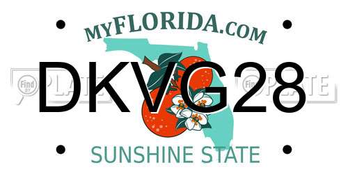 DKVG28 Florida License Plate