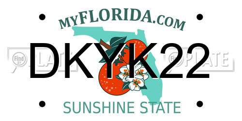 DKYK22 Florida License Plate