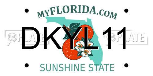 DKYL11 Florida License Plate