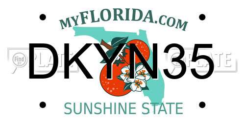 DKYN35 Florida License Plate