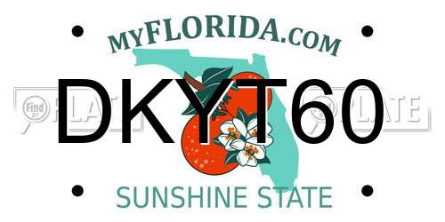 DKYT60 Florida License Plate