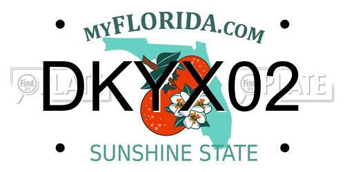 DKYX02 Florida License Plate
