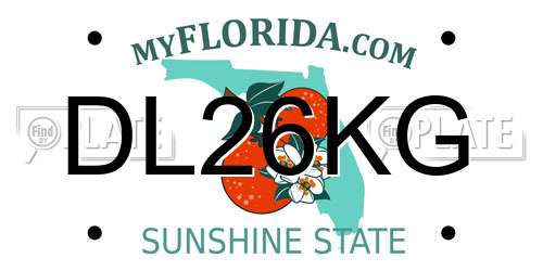 DL26KG Florida License Plate
